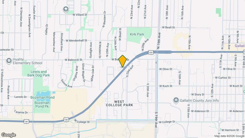 Bridger Village Apartments Map and Location Details