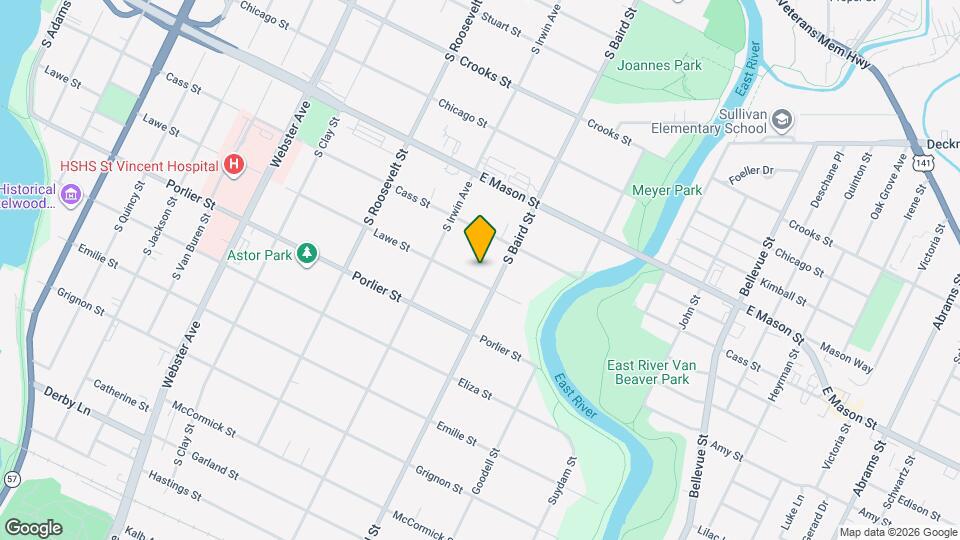 1357 Lawe St, Unit Upper Map and Location Details