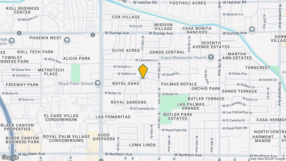 8609 N 16th Ave Map and Location Details