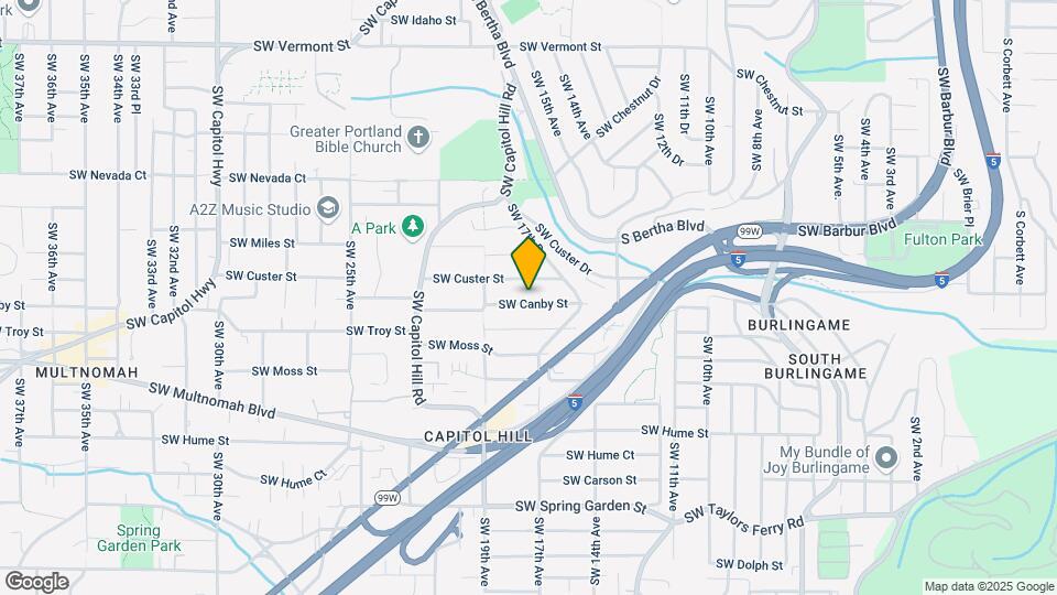 1717 SW Canby St Mapa y Detalles de la Ubicación