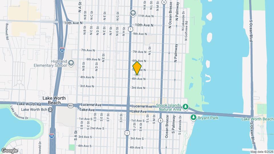 408 N J St Mapa y Detalles de la Ubicación