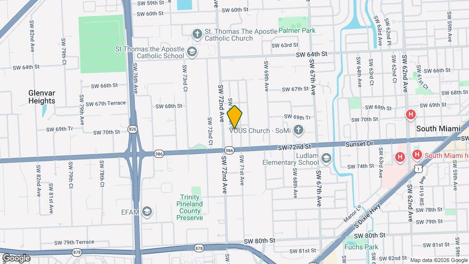 7025 SW 71st Ct Map and Location Details