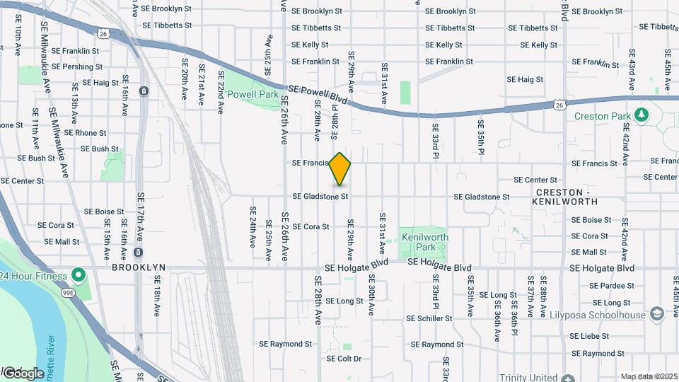 2857 SE Gladstone St Map and Location Details