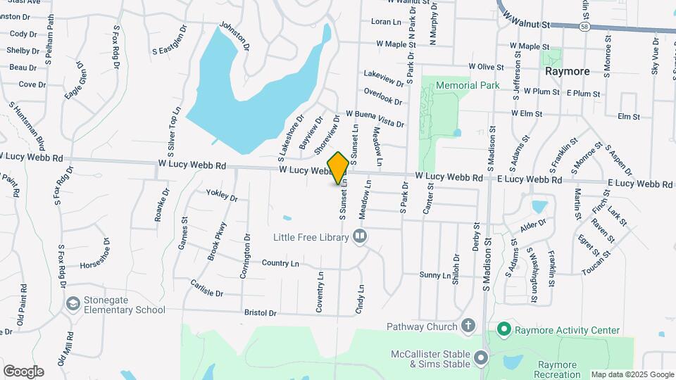 606 S Sunset Ln Map and Location Details