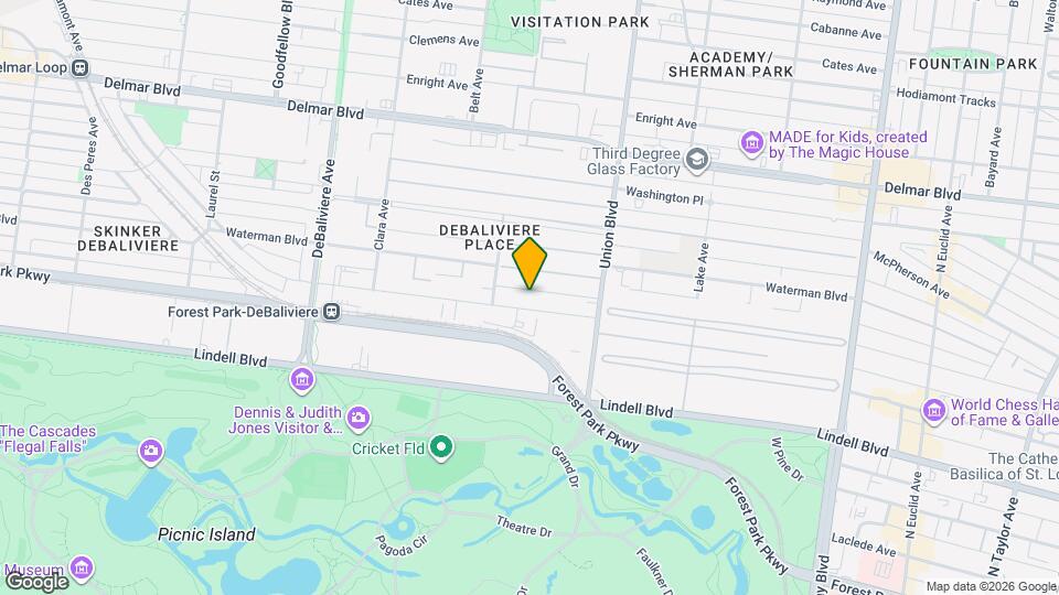 5375 Pershing Ave Map and Location Details