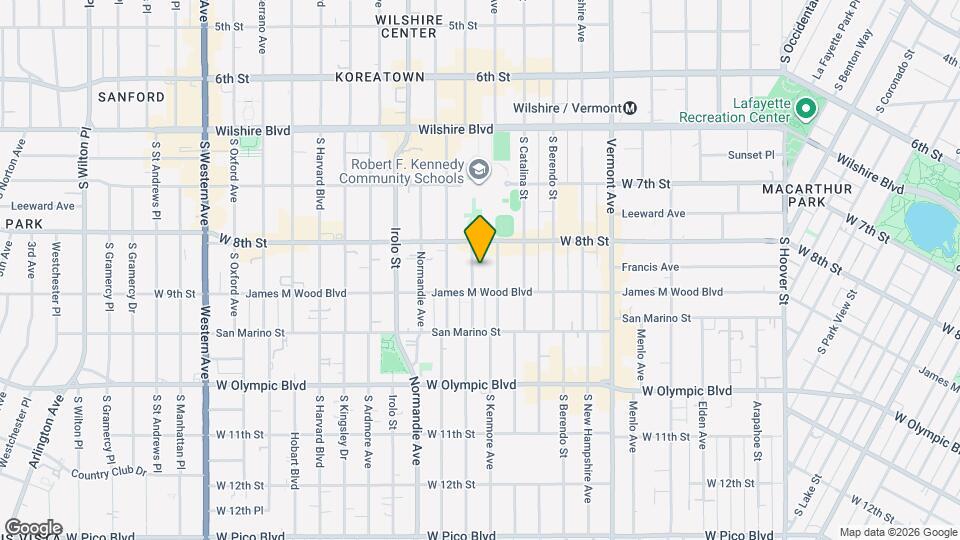 832 S Fedora St Map and Location Details