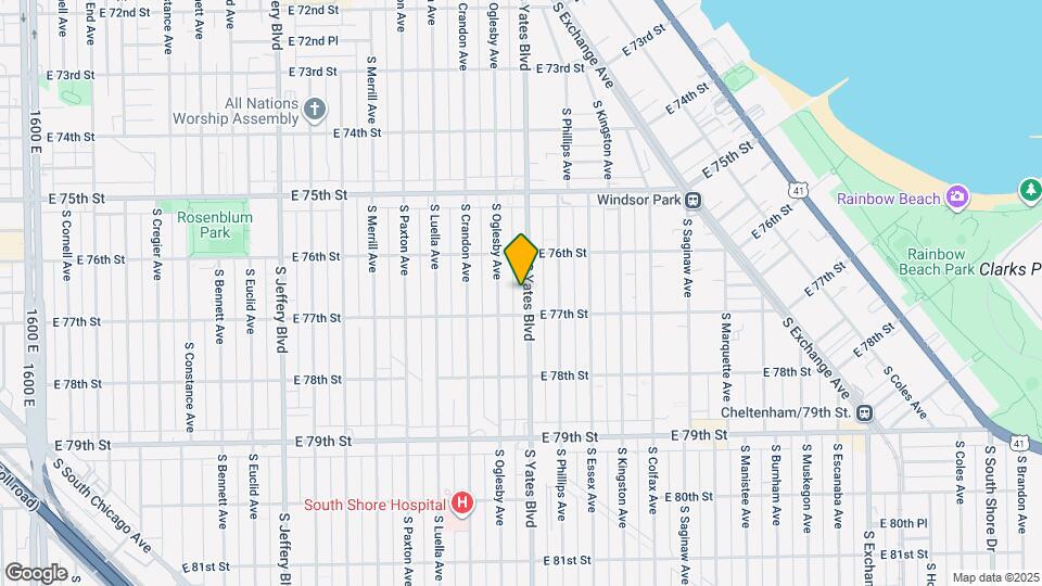 7636 S Yates Blvd Map and Location Details