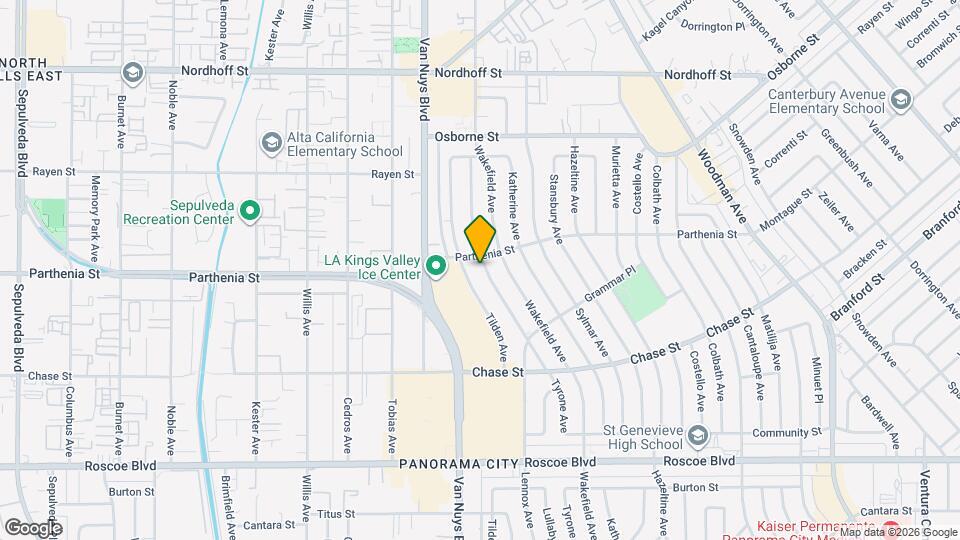 8739 Tyrone Ave Map and Location Details