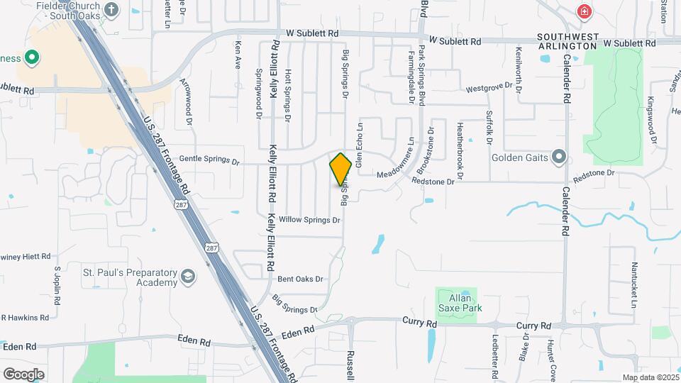 6402 Big Springs Dr Mapa y Detalles de la Ubicación