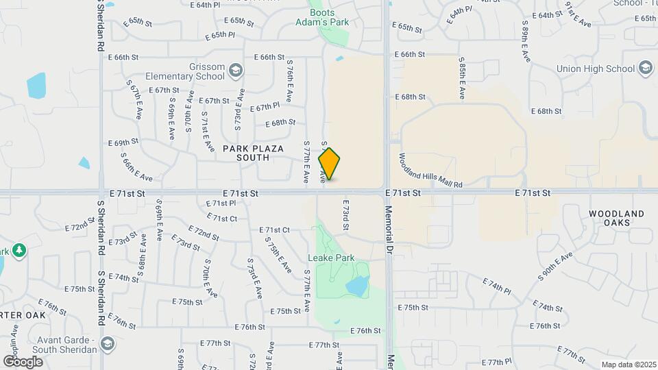 7019 S 78th E Ave Map and Location Details