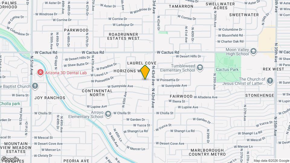 4323 W Poinsettia Dr, Unit 14304 Mapa y Detalles de la Ubicación