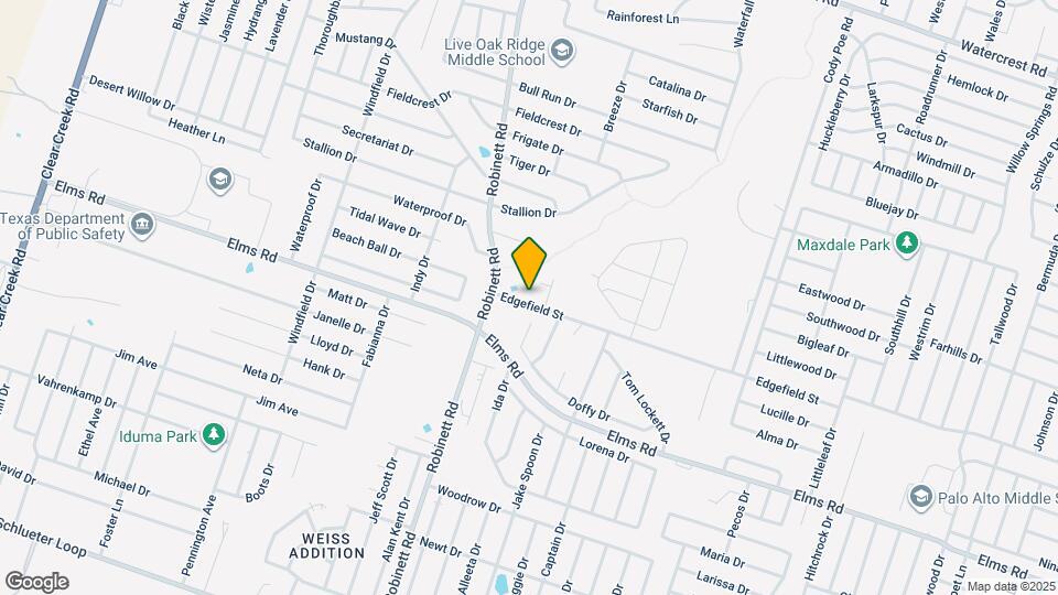 3811 Edgefield St Map and Location Details