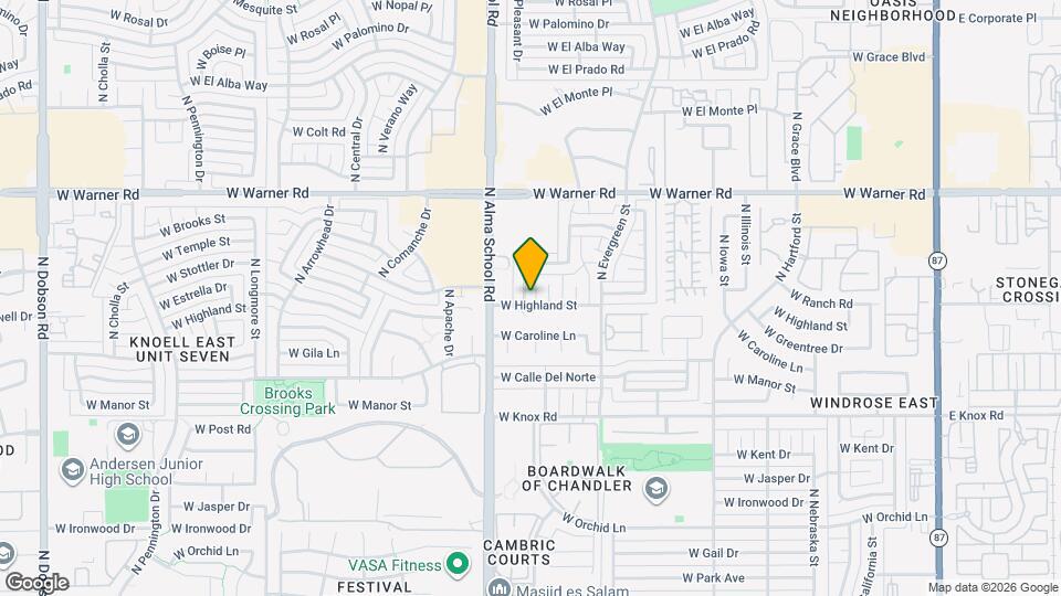 1701 N Pleasant Dr Mapa y Detalles de la Ubicación