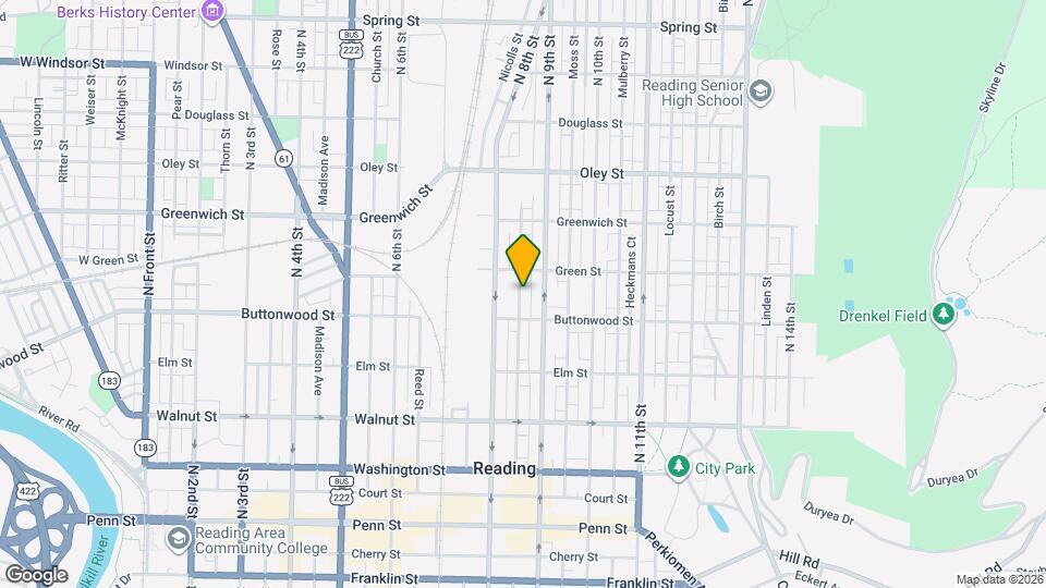 417 Cedar St Map and Location Details