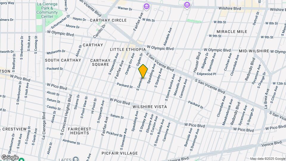 1222 S Genesee Ave Map and Location Details