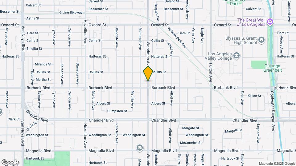 5917 Woodman Ave Map and Location Details