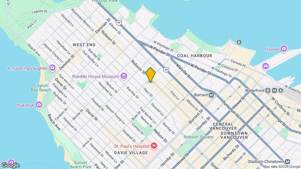 1270 Robson St Map and Location Details