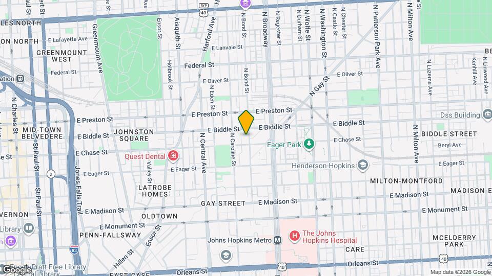 1108 N Bond St Map and Location Details