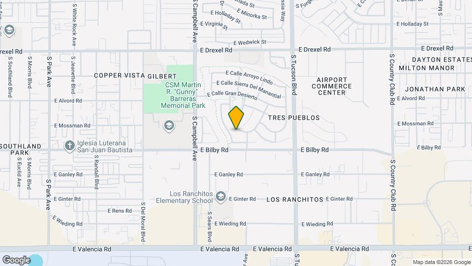 6016 S Avenida Ribero Map and Location Details