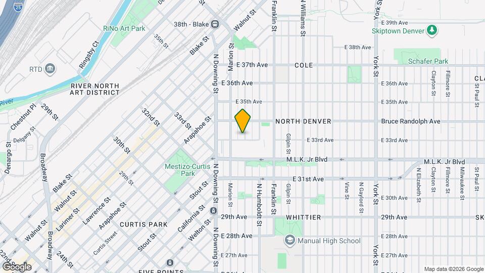1337 E 33rd Ave Mapa y Detalles de la Ubicación