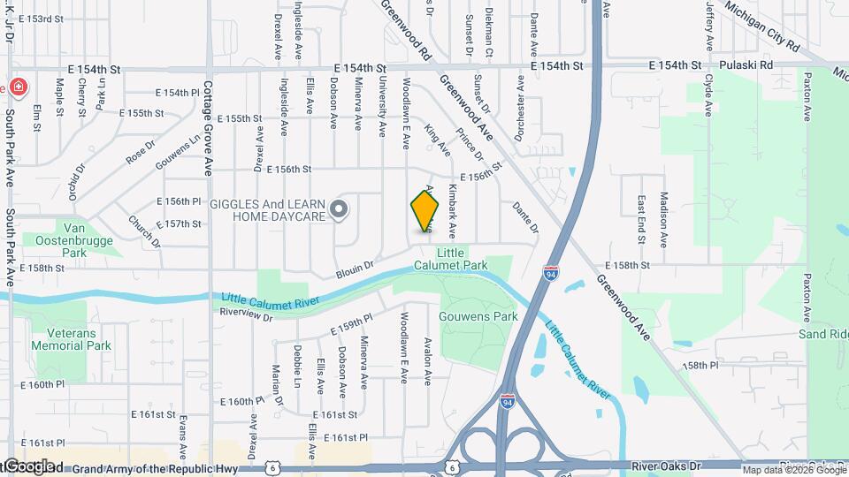 15726 Avalon Ave Map and Location Details
