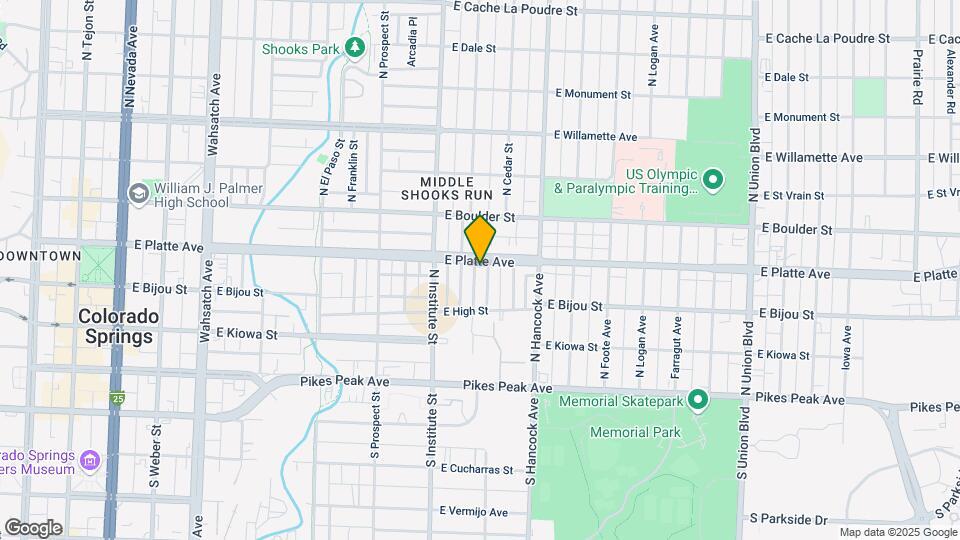 1017 E Platte Ave Map and Location Details