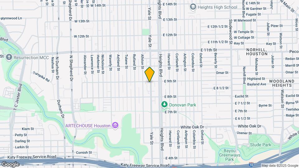 829 Yale St Map and Location Details
