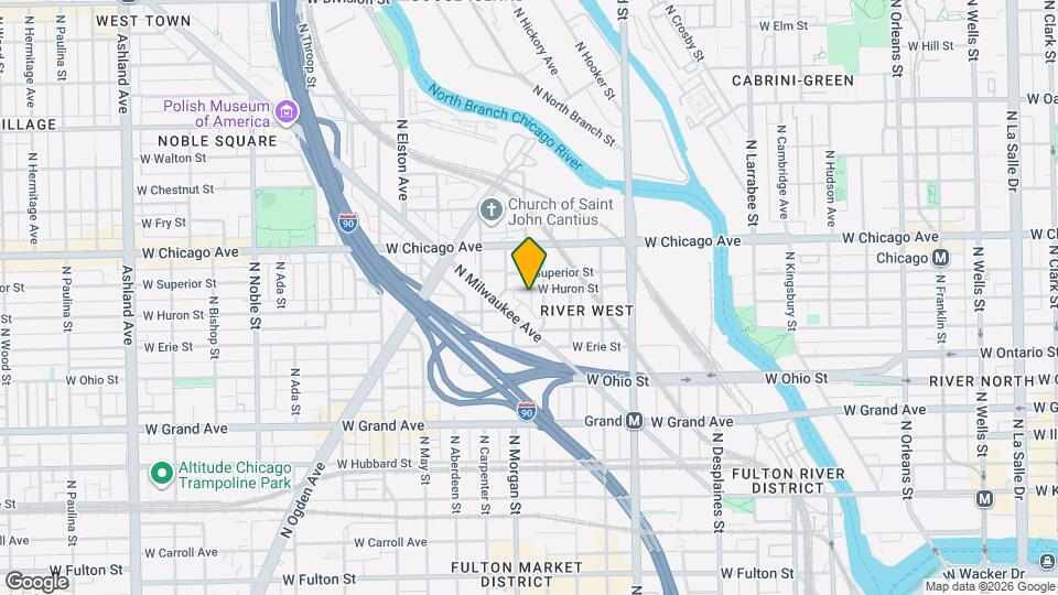 943 W Huron St Map and Location Details