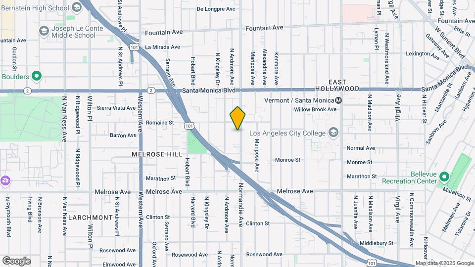 949 N Normandie Ave Mapa y Detalles de la Ubicación