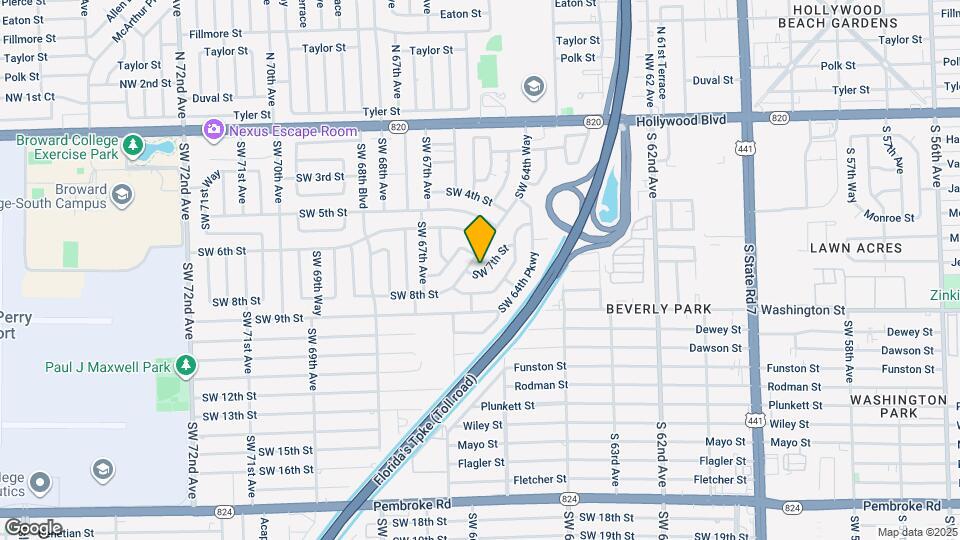 6439 SW 7th St Map and Location Details