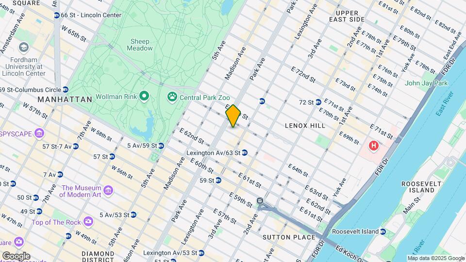 119 E 64th St Mapa y Detalles de la Ubicación