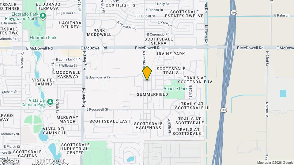 1241 N Granite Reef Rd Mapa y Detalles de la Ubicación