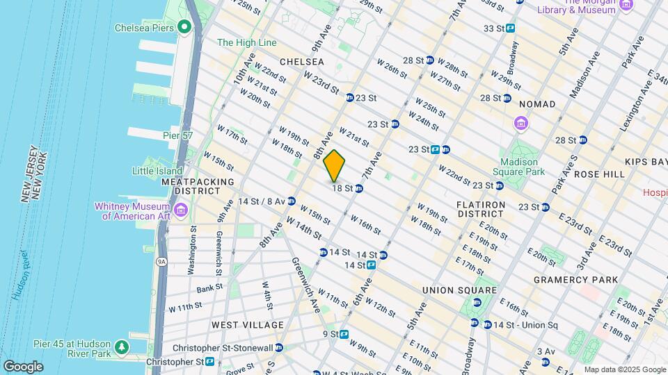 227-239 W 17th St Mapa y Detalles de la Ubicación
