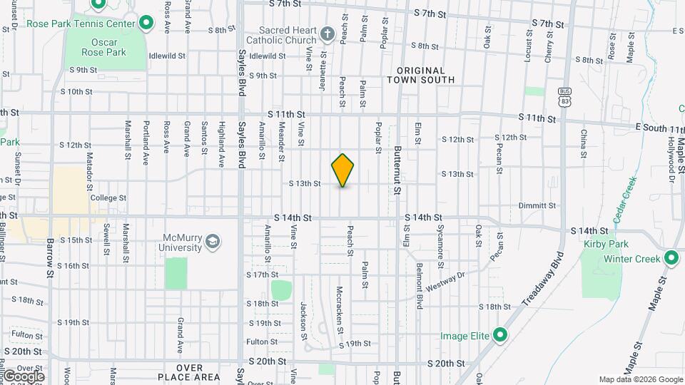 1317 Peach St Map and Location Details