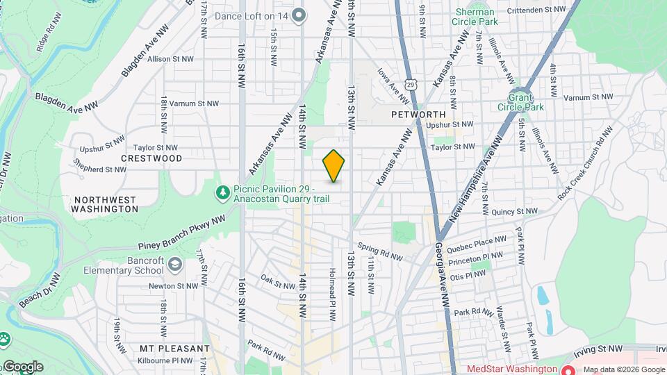 1317 Randolph St NW Mapa y Detalles de la Ubicación
