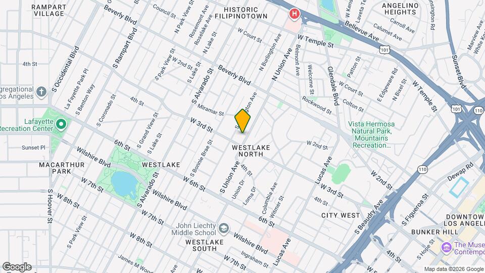 1704 Miramar St, Unit 1706 Map and Location Details