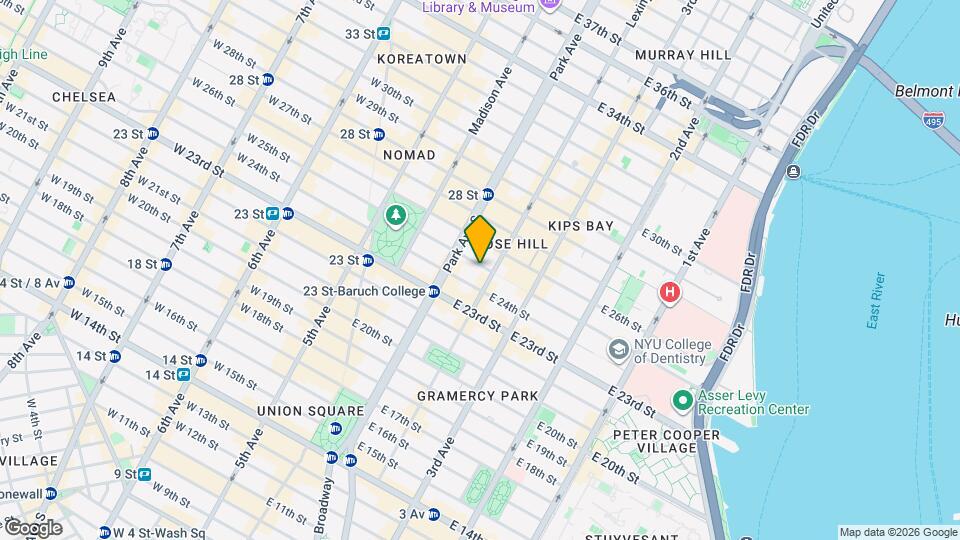 122 E 25th St Map and Location Details