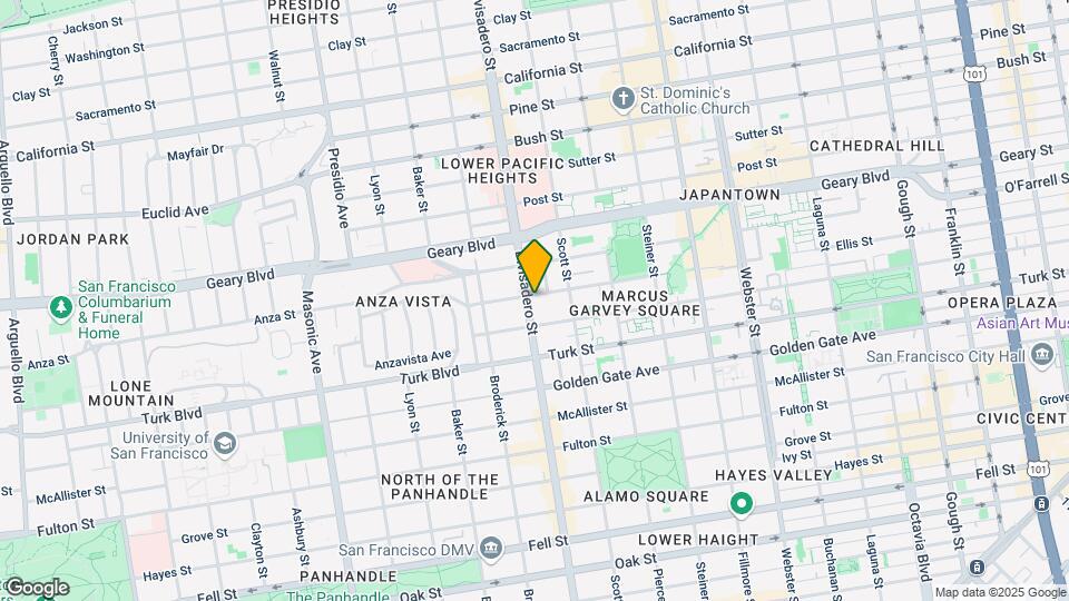1985 Ellis St Mapa y Detalles de la Ubicación
