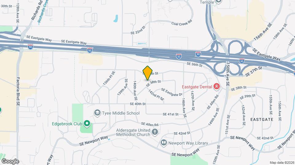 14212 SE 38th St Map and Location Details