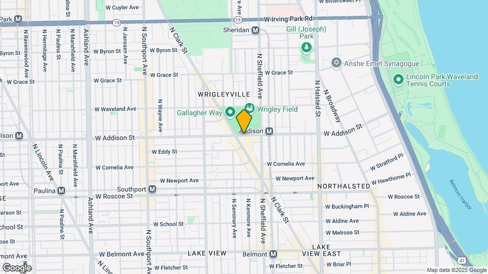 1039 W Addison St Map and Location Details