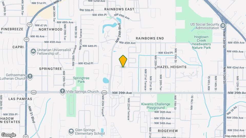 4201 NW 23rd Terrace Map and Location Details