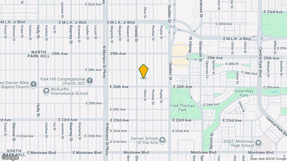 2635 Olive St Map and Location Details