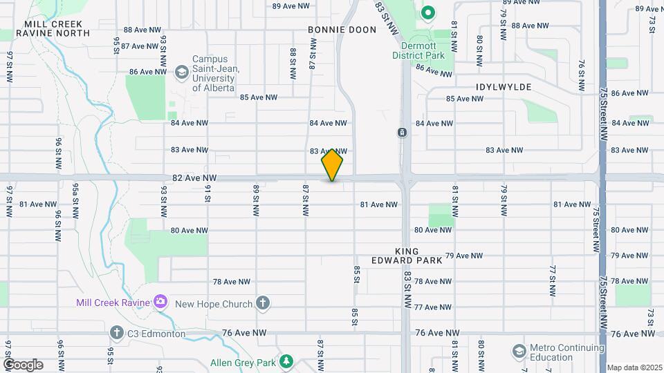 8527 82 Av NW Map and Location Details