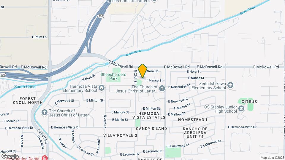 2633 E Nance St Mapa y Detalles de la Ubicación