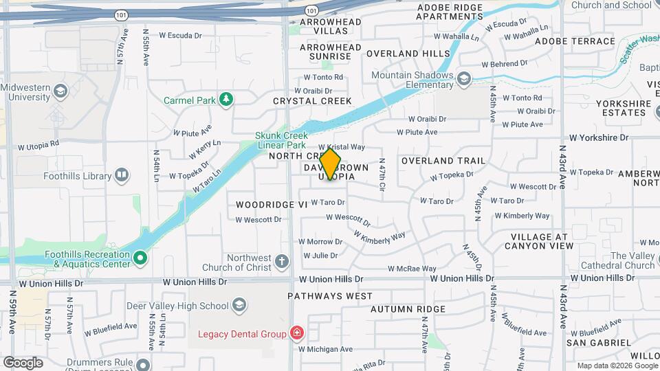 4826 W Ponderosa Ln Map and Location Details