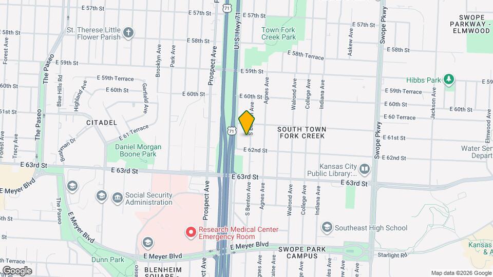 6126 S Benton Ave Map and Location Details