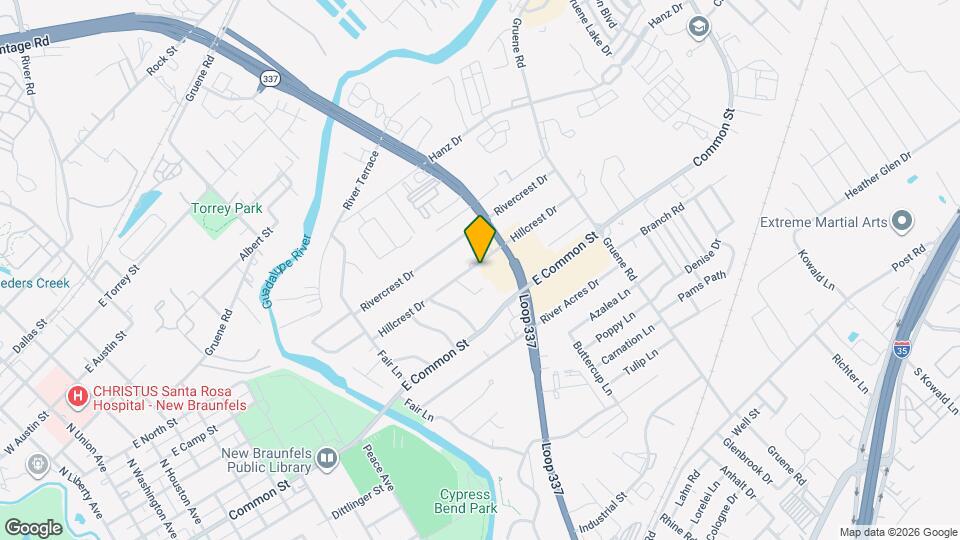 1270 Hillcrest Dr Map and Location Details