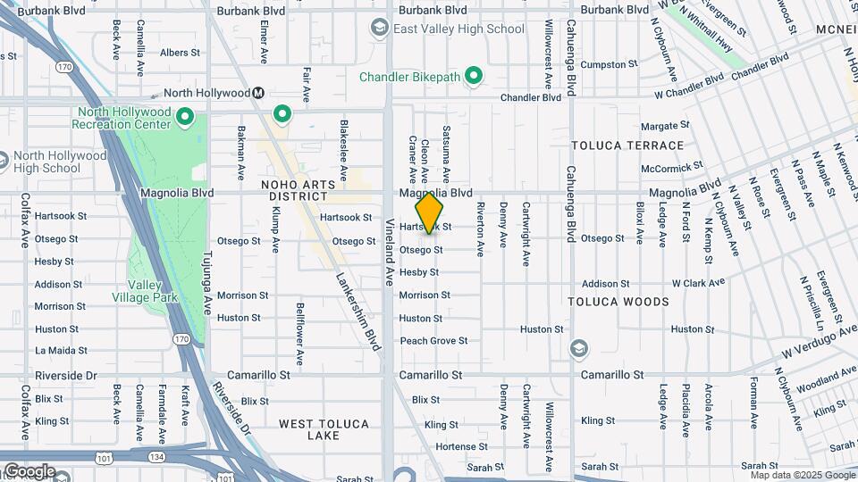 10909 1/2 Otsego St Map and Location Details