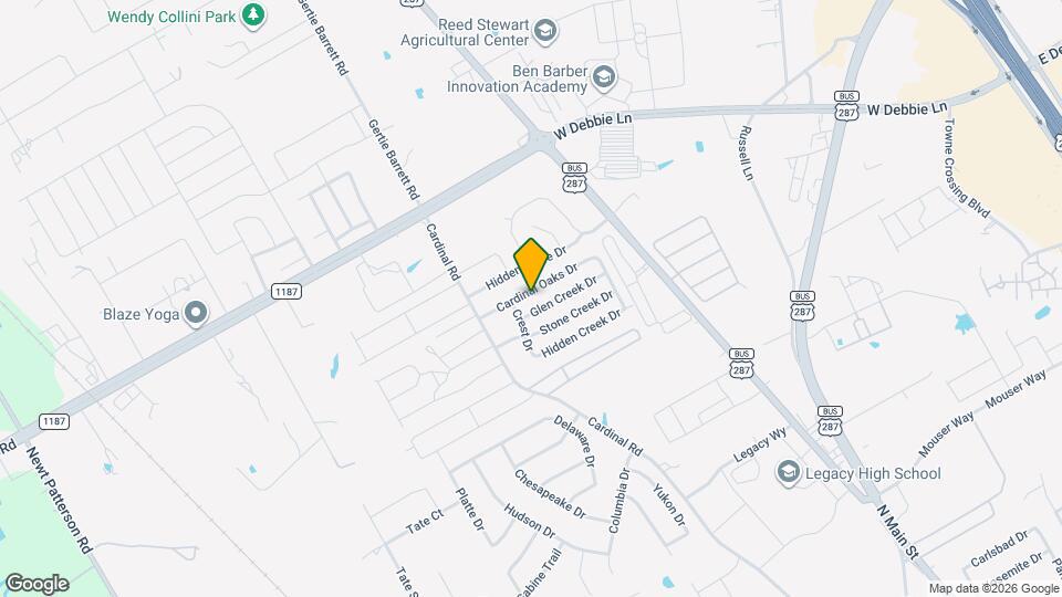 1211 Cardinal Oaks Dr Mapa y Detalles de la Ubicación