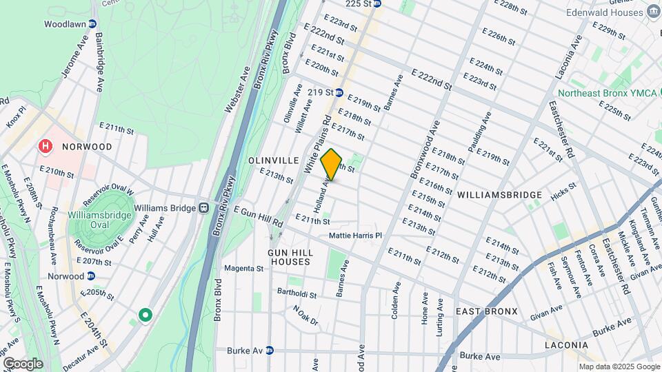 742 E 214th St Map and Location Details